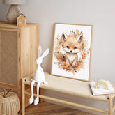 Dětské plakáty se zvířátky v květinách